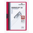 Durable Duraclip Report Cover Slide Clip A4 Red