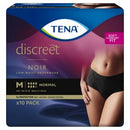 Tena Discreet Pants Low Waist Womens Medium Black Pack 10