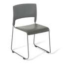 Slim Chair Grey Frame with Vinyl Seat Grey