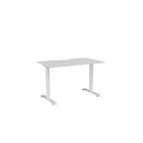 Haven Fixed Single Sided Desk 1200x700 White Top Scallop White Frame
