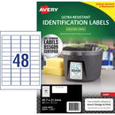 Avery L7911 Ultra Resistant Laser Labels 45.7x21.2 48up10/pk