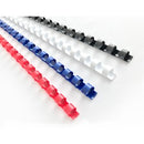 Okin Binding Coil Plastic 21 Ring 8mm Red Box 100