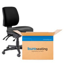Roma Task Chair 3 Lever Mid Back Black No Arms Unassembled