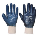 Nitrile Gloves Knitwrist XL Blue