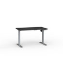 Haven Boost Electric Desk 1200x700 Black Top Silver Frame