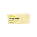 Okin Self Adhesive Sticky Notes Removable 38 x 50mm Yellow Pack 12