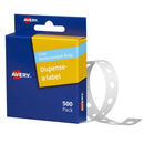 Avery Reinforcement Ring Stickers Dispenser 934241 13mm Clear Pack 500