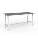 Cubit Bar Leaner 2200wx900d Silver Top/white Frame