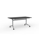 Team Flip Table 1600wx800d Black Top / Silver Frame