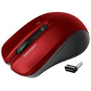Promate Ergonomic Wireless Mouse With Ambidextrous Design - Red