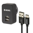 Moki Braided Type-C Syncharge Cable + Wall Charger