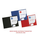 Marbig Presentation Folder Single Pocket Leathergrain A4 Black Pack 20