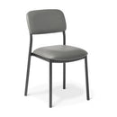 Fit Plus Visitor Stacker Chair Black Frame Charcoal Vinyl