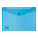 Icon Document Wallet Polypropylene Button Closure A4 Blue