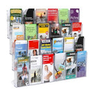 Deflecto Lit Loc Brochure Holder Wall System 4 Tier 24 Pocket DLE Clear