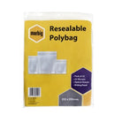 Marbig Resealable Polybag Writing Panel Ziplock Closure 255 x 355mm 45muPack 25
