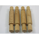 DAS Rolling Pin Wooden Patterned Pack 4
