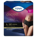 Tena Discreet Pants Low Waist Womens Large Black Pack 9