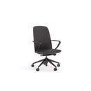 Aero Midback Black Leather Unassembled
