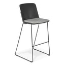 Scout Barstool Black With Upholstered Seat Keylargo Ash
