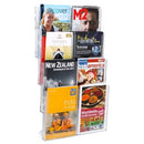 Deflecto Lit Loc Brochure Holder Wall System 4 Tier 8 Pocket A4 Clear
