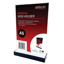 Deflecto Premium Sign/Menu Holder Double Sided Acrylic Base A5
