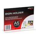 Deflecto Sign/Menu Holder Landscape A5 Clear