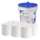 Wettask Hydroknit Wipers with Bucket 06001, 6 Rolls + 1 Bucket / Case