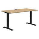 Pryme Fixed Height Desk 1200x700 Oak / Black