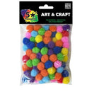 Five Star Pom Poms 20mm Bright Colours Pack 100