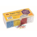 Marbig Paper Clips Round 33mm Assorted Colours Box 800