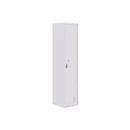 Fortis Steel Storage Locker 1850h x 380w x 450d Single Door White Latch Lock