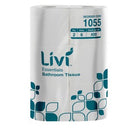 Livi Essentials Toilet Tissue 2 Ply 400 Sheets Per Roll White Pack 6