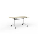 Team Flip Table 1400wx700d Nordic Maple Top / White Frame