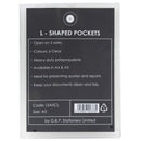 OSC L Shaped Pockets Heavy Duty A5 Clear Pack 6