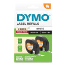 Dymo LetraTag Iron-On Tape 12mm x 2m Black On White Pack 2