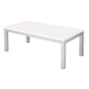 Cubit Coffee Table 1200Wx600D White Top / Silver Frame