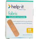 Help-It First Aid Plasters Fabric Skin Colour Box 50