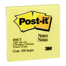 Post-it Self Adhesive Notes 654-1 76 x 76mm Yellow Pack 12