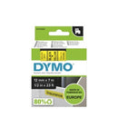 Dymo D1 Labelling Tape 12mm x 7m Black On Yellow