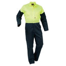 Overall Workzone Day Only Polycotton Zip Spruce/ Yellow Size 8