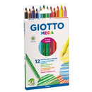 Giotto Mega Coloured Pencils Jumbo Assorted Colours Pack 12