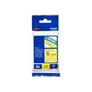 Brother P-Touch Labelling Tape Laminating TZe-611 6mm x 8m Black On Yellow