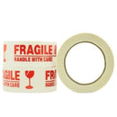 Printed Tape Fragile Handle With Care 48mm x 100m Red/White Roll