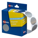 Avery Dot Stickers Dispenser 937272 24mm Round Silver Pack 250