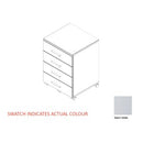 Zealand Mobile 4 Drawer 465(w)x500(d)x660(h)mm 18mm Melamine Panels with Lock White