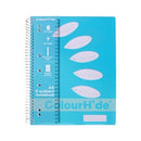 Colourhide Spiral Notebook 5 Subject A4 250 Pages Sky Blue
