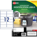 Avery Laser Labels Ultra Resistant L913 99.1x42.3mm 12up 10 Pack