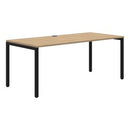 Avero Fixed Height Desk Single 1200 x 700mm Classic Oak/Black