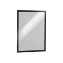 Durable Duraframe Sign Holder Self-Adhesive A3 Black Pack 2